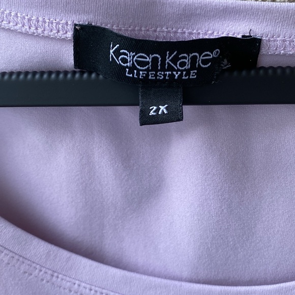 💜Karen Kane Lavender Soft & Silky Stretch Knit Sleeveless Tank Top Plus-Size 2X - Picture 2 of 11